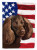 American Flag with Dog Artwork Flag Garden Size - 194030221716
