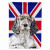 Dog with English Union Jack British Flag Garden Size Flag - 615872825028