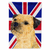 Dog with English Union Jack British Flag Garden Size Flag - 615872825035