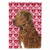 Hearts Love and Valentine's Day Dog Portrait Flag Garden Size - 705332065160