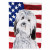 Dog with American Flag Garden Size Flag - 615872808700