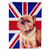 Dog with English Union Jack British Flag Garden Size Flag - 615872824946