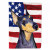 USA American Flag with Dog Flag Garden Size - 705332048248