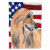 USA American Flag with Dog Flag Garden Size - 615872834457