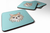 Checkerboard Design with Dog Foam Coaster Set of 4 - 615872894680