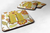 Letter Floral Mustard and Green Foam Coaster Set of 4 - 615872972166
