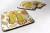 Letter Floral Mustard and Green Foam Coaster Set of 4 - 615872972166