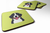 Checkerboard Design with Dog Foam Coaster Set of 4 - 615872895786