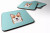 Checkerboard Design with Dog Foam Coaster Set of 4 - 615872894710