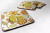Letter Floral Mustard and Green Foam Coaster Set of 4 - 615872972159