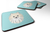 Checkerboard Design with Dog Foam Coaster Set of 4 - 615872894246