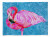 Flamingo on Yellow Fabric Placemat - 705332141468