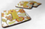 Letter Floral Mustard and Green Foam Coaster Set of 4 - 615872972272