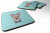 Checkerboard Design with Dog Foam Coaster Set of 4 - 615872894499