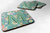 Letter Circle Teal Initial Alphabet Foam Coaster Set of 4 - 615872975327