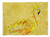 Flamingo on Yellow Fabric Placemat - 705332141994