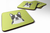 Checkerboard Design with Dog Foam Coaster Set of 4 - 615872895441