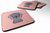 Checkerboard Design with Dog Foam Coaster Set of 4 - 615872895106