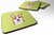 Checkerboard Design with Dog Foam Coaster Set of 4 - 615872895953