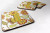 Letter Floral Mustard and Green Foam Coaster Set of 4 - 615872972180