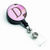 Pink Stripes Retractable Badge Reel - 638508550552