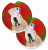 Dog Themed Holiday Christmas Cup Holder Car Coasters (Set of 2) - 638508594761