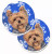 Dog Themed Holiday Christmas Cup Holder Car Coasters (Set of 2) - 638508591715