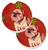 Dog Themed Holiday Christmas Cup Holder Car Coasters (Set of 2) - 638508589422