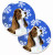 Dog Themed Holiday Christmas Cup Holder Car Coasters (Set of 2) - 638508594013