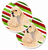 Dog Themed Holiday Christmas Cup Holder Car Coasters (Set of 2) - 638508592897