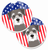 Dog Themed American Flag Cup Holder Car Coasters (Set of 2) - 638508566461