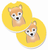 Dog Themed Checkered Cup Holder Car Coasters (Set of 2) - 638508563873