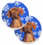 Dog Themed Holiday Christmas Cup Holder Car Coasters (Set of 2) - 638508591616