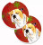 Dog Themed Holiday Christmas Cup Holder Car Coasters (Set of 2) - 638508591975