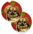 Dog Themed Holiday Christmas Cup Holder Car Coasters (Set of 2) - 638508588739