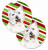 Dog Themed Holiday Christmas Cup Holder Car Coasters (Set of 2) - 638508591135