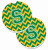 Letter Chevron Cup Holder Car Coasters (Set of 2) - 638508577030