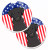 Dog Themed American Flag Cup Holder Car Coasters (Set of 2) - 638508566751