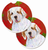 Dog Themed Holiday Christmas Cup Holder Car Coasters (Set of 2) - 638508594105