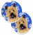 Dog Themed Holiday Christmas Cup Holder Car Coasters (Set of 2) - 638508591586