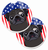 Dog Themed American Flag Cup Holder Car Coasters (Set of 2) - 638508567031