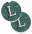 Letter Back to School Initial Cup Holder Car Coasters (Set of 2) - 638508585790