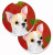 Dog Themed Holiday Christmas Cup Holder Car Coasters (Set of 2) - 638508592767