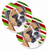 Dog Themed Holiday Christmas Cup Holder Car Coasters (Set of 2) - 638508591333