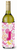 Monogram Letter Flowers and Butterflies Wine Bottle Hugger - 638508018892