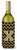 Monogram Letter Chevron Wine Bottle Hugger - 638508014887