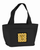Letter T Football Black, Old Gold and White Lunch Bag - 638508861757