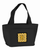 Letter B Football Black, Old Gold and White Lunch Bag - 638508861573