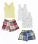 Bambini Girls Tank Tops and Boxer Shorts - 763276261079