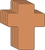 Brown Cross Single Color Creative Cut-Outs - 098497082678